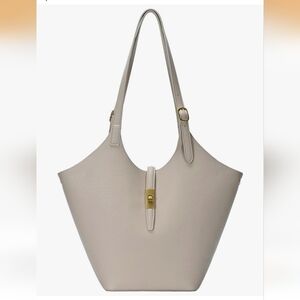 New!MMS Brands Miztique Isabelle Vegan Leather Tote Oat Color Bag